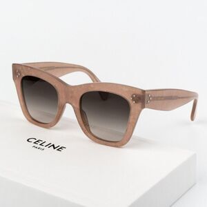 NEW Celine CL4004IN 74F CATHERINE Pink Gradient Brown Women Butterfly Sunglasses